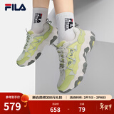 斐乐（FILA）官方猫爪6代女鞋复古运动鞋舒适厚底鞋休闲鞋 马豆黄/奶白-LG 38