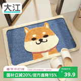 大江地垫卫生间脚垫浴室门口吸水垫厕所浴室防滑地垫45x65cm