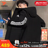 阿迪达斯（adidas）官方棉服男装 25冬新款运动服防风保暖时尚休闲夹克加厚户外外套 经典黑/CLIMAWARM暖风技术 M 【170-175cm/130-140斤】