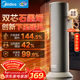 美的（Midea）【石墨烯速热】直流变频家用暖风机取暖器/小型电暖器电暖气/电热风扇/节能小太阳暖脚神器HFS20DQ