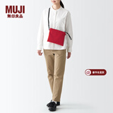 MUJI 不易沾水薄款小挎包单肩斜挎包便携小包 包包 红色 20*24cm EFC52C1A