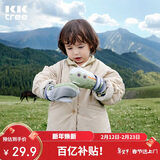 Kocotreekk树儿童手套保暖加绒防水幼童连指手套玩雪手套冬季卡通云雾灰M