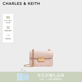 CHARLES&KEITH拼接菱格链条单肩斜挎小方包包女包生日女神节礼物CK2-80701360 CK2-80701360Light Pink浅粉色 S