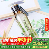 乐扣乐扣（LOCK&LOCK）ECO户外运动水杯户外便携塑料水壶男女学生杯子550ML棕色