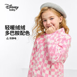 迪士尼（DISNEY）童装儿童女童摇粒绒立领外套抗静电保暖上衣25春DB411IE17粉120
