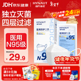 海氏海诺N95级医用防护口罩 灭菌级 独立包装30支/盒成人独立包装年货
