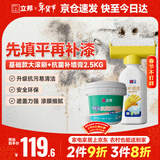 立邦墙面修补滚筒补墙膏防霉耐水翻新墙面修复内墙乳胶漆500g+2.5kg