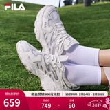 斐乐（FILA）官方女鞋老爹鞋运动鞋杨幂同款夏新款蕨草鞋休闲鞋 磨菇灰色/白中白-OB 37.5