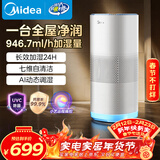 美的（Midea）【小蓝鲸PRO】无雾空气加湿器孕妇母婴幼儿家用客厅落地卧室静音抗菌SZK-1Y80pro（支持鸿蒙智联）
