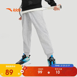 安踏儿童裤子男女大童冬季加绒保暖针织运动长裤A72447703