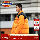 Dickies 羽绒服多口袋基础款外套 男士休闲百搭加厚外套 9460 柿子橙 （宽松版型) M 充绒量：172克