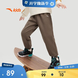 安踏儿童裤子男女大童冬季加绒保暖针织运动长裤A72447703