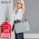 高尔夫（GOLF）电脑包女14英寸手提苹果笔记本华为单肩斜挎包商务公文包女通勤