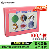 宝视德（bresser）显微镜配件生物标本玻片科普教学微生物动植物昆虫切片100片装
