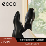 爱步（ECCO）皮鞋男 商务男鞋正装皮鞋男士亮面皮鞋德比鞋 墨本621634  HL HL 黑色/磁石灰62163450839 43 尺码偏大