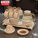 喜佰盛乔迁之喜搬家礼物实用茶具套装结婚送人礼品新居暖房温居杯子整套 轻奢茶具16件套礼盒装【886】B款