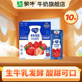 蒙牛  纯甄风味酸牛奶营养早餐风味酸奶礼盒装（部分5月产） 【草莓果粒】风味酸奶 200g×10