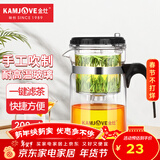 金灶（KAMJOVE）玻璃茶壶 按压式飘逸杯 茶水壶玻璃茶具 茶水分离杯泡茶器泡茶壶 TP-120/200ml容量