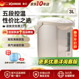 象印（ZO JIRUSHI）电热水壶烧水壶WQH除氯沸腾保温恒温微电脑可预约定时家用办公开电水壶饮水机 3L -金属米色WQH30C