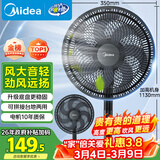 美的（Midea）【超级单品】七叶轻音立式电风扇家用柔风落地扇台式桌面小型风扇大风量节能摇头宿舍电扇 SAF30AB