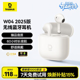 倍思W04 半入耳真无线蓝牙耳机 新升级 臻品音质60h长续航 适用于苹果华为vivo荣耀oppo手机 礼物