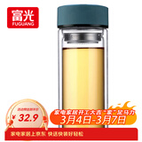 富光 男女士双层玻璃杯 高硼硅泡茶杯 茶水分离水杯带茶隔杯子500ml