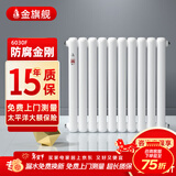 金旗舰暖气片家用钢制水暖壁挂式全屋暖气定制集中供暖自采暖立式散热器 防腐金刚60F-高600mm 6分口