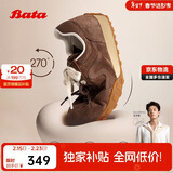 拔佳Bata小松饼阿甘鞋女商场同款厚底透气休闲运动鞋6587DAM5 啡色 40