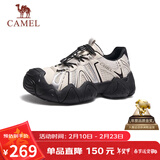 骆驼（CAMEL）云山1代户外秋季徒步登山休闲丑萌鞋情侣 G25M076104 米白/黑 37