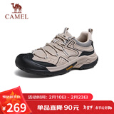 骆驼（CAMEL）踏山男士户外登山复古皮面休闲低帮徒步鞋 G14A342696 埃尔沙 42