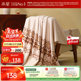 水星家纺毛毯冬季A类仿羊毛毯双层盖毯午睡毯子单人可机洗约3斤150×200cm