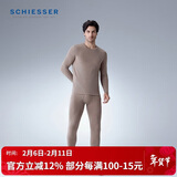 舒雅（Schiesser）阿米诺AIR秋冬保暖套装男 羊毛绒感保暖内衣套装 咖色 XL