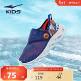 鸿星尔克（ERKE）童鞋男童大网孔透气跑鞋缓震儿童休闲鞋幻境蓝/月季橙37