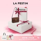 拉菲斯汀（La Festin）【董璇同款】包包女新款星球包单肩斜挎腋下小方包生日情人节礼物 焦糖棕【礼盒套装】
