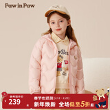 PawinPaw【三防松软小熊】卡通小熊童装秋冬新男女童轻薄羽绒服 Pink粉红色/25 90 cm 充绒量37.8g