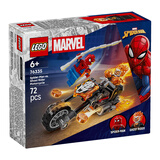 乐高（LEGO）积木超级英雄76335 蜘蛛侠大战恶灵骑士儿童玩具生日礼物装饰摆件