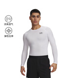 安德玛（Under Armour）UA HeatGear 男子训练运动长袖紧身衣1361524 白色100 XL