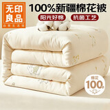 无印良品100%天然新疆棉花被 纯棉花被芯单人春秋四季被子5斤150*200cm
