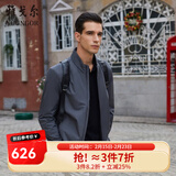 雅戈尔（YOUNGOR）单行政夹克男立领单茄克锦纶耐穿舒适透气男士上衣外套 VJJK409947DQA中灰 XL 180/100A