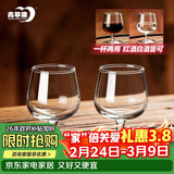 青苹果二两杯白酒杯红酒杯白兰地杯通用95ml6只装 加厚水晶玻璃品鉴杯