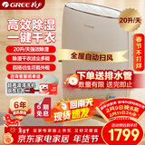 格力（GREE）【干衣除湿】除湿机抽湿机家用20升/天单间≤40㎡低噪除潮回南天除霉干衣智能控湿24H定时DH20EF