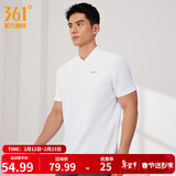 361°运动翻领t恤男2026年春夏季新款休闲透气短袖情侣POLO衫 【男款】本白 2XL