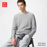 优衣库男装女装羊绒圆领针织衫/长袖毛衣毛衫478543 03 灰色 2XL