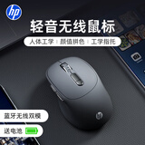 惠普（HP）S1500 Pro蓝牙无线鼠标 人体工学办公静音游戏便携 台式机笔记本电脑 黑色升级