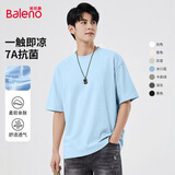 班尼路（Baleno）夏季男士短袖T恤7A抗菌凉感百搭休闲上衣男宽松舒适透气潮流男装