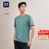 HLA海澜之家短袖T恤男轻商务时尚系列绣花短t男夏季【安心品质】