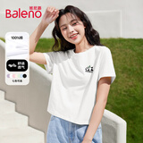 班尼路（Baleno）100%纯棉短款短袖t恤打底衫女2026夏季女装新款甜美可爱内搭衣服