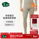 松山棉店保暖内衣羊绒蛋白轻薄秋冬季打底裤男款7A抑菌裤子