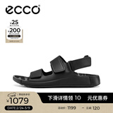 爱步（ECCO）凉鞋男 复古男士运动凉鞋夏天勃肯沙滩休闲鞋男皮凉鞋 科摩500944 黑色50094401001 39