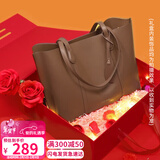 viney牛皮包包女包大容量托特包单肩包手提送生日情人节礼物女朋友老婆